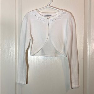 Girls White Sweater Small size 8